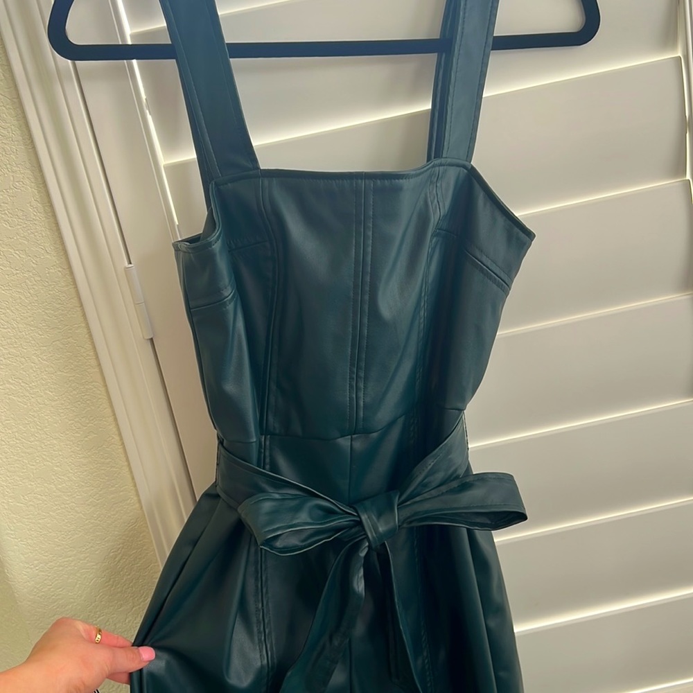 Bcbgeneration Emerald Vegan Leather Jumpsuit - image 2